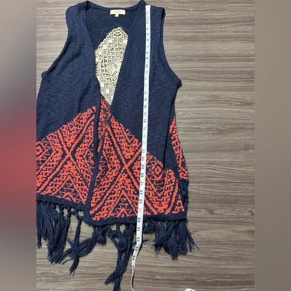 Umgee Boho Cardigan Vest Size 1XL - Picture 4 of 7